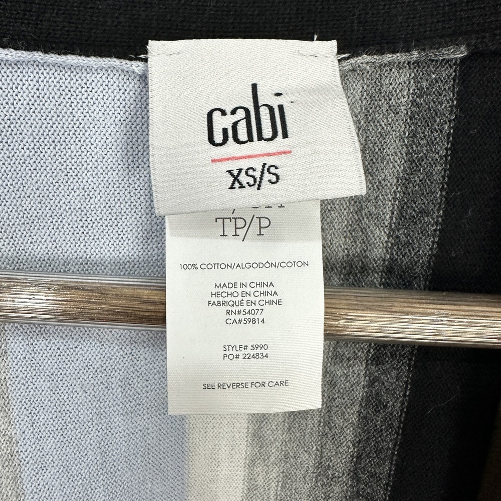 Cabi Womens XS/S Colorful Striped Open Front Kimono Cardigan Boho Festival - Picture 3 of 7
